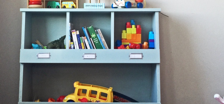 Shelf of toys